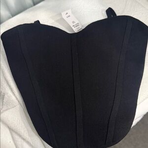 Babaton Black Sculpt Knit Top